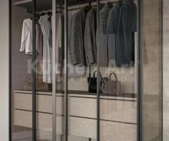 Dressing avec Armoire Battante Portes en Verre Crystal et Bois Élégant - 4