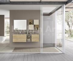 Salle de Bains chic, Design Italien avec Vasque intégré Miroir Rétroéclairé et Éléments Suspendus