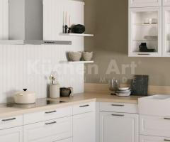 Cuisine rustique en bois Blanc Cristal avec Détails Modernes et Écologiques - 3