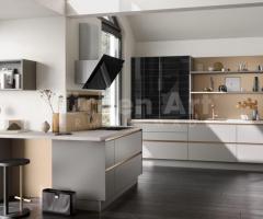 Cuisine design en Chêne Velouté Gris-Beige : Design Minimaliste raffiné | Devis Gratuit - 2