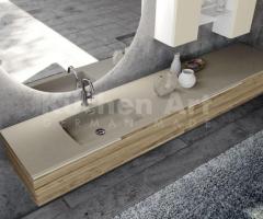 Salle de bains design italien bois & Calce – Rangement mural asymétrique - 7