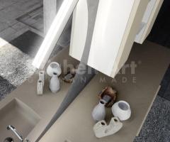Salle de bains design italien bois & Calce – Rangement mural asymétrique - 8